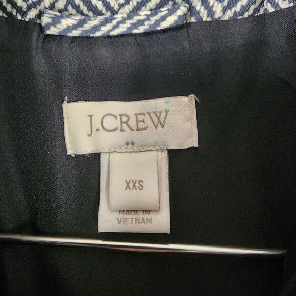 J. CREW Women's Black Chevron Quilted Lined Vest SZ XXS Full Zip w Pockets - Picture 6 of 6